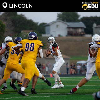 Football players on a field. Image by Braden Cochran