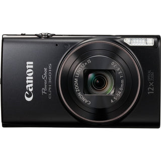 Front Side of the Canon PowerShot Elph 360 HS Black Digital Compact Camera