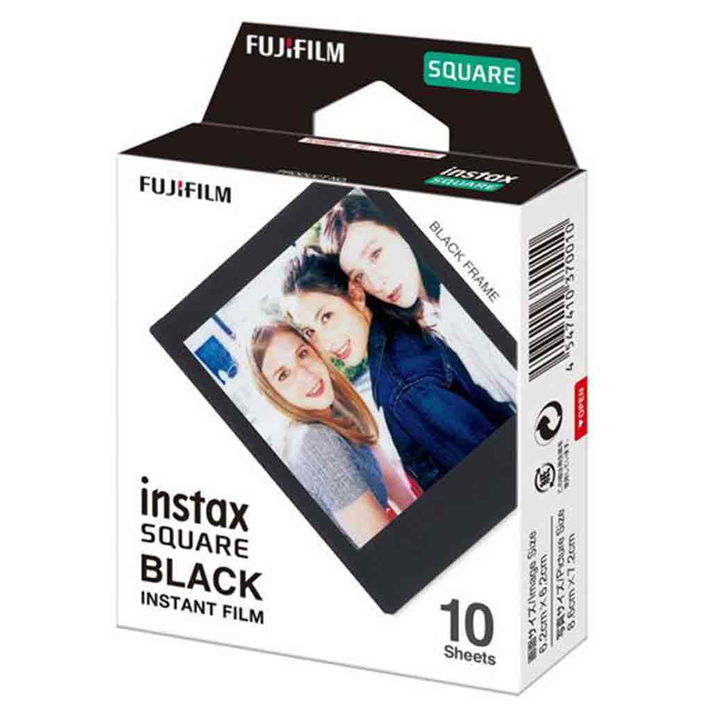 Fujifilm Instax Square Black Instant Film 10 Sheets | Rockbrook Camera