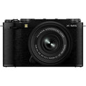 Front Side of the Fujifilm X-M5 with 15-45mm PZ Lens Kit Black