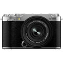 Front Side of the Fujifilm X-M5 with 15-45mm PZ Lens Kit Silver