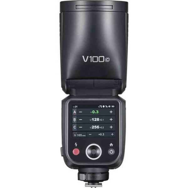 Rear Side of the Godox V100C TTL Flash Canon