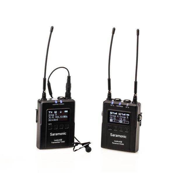 Transmitter and Receiver of the Saramonic UwMic9S Kit 1