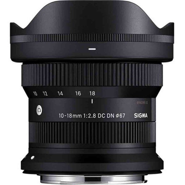 Top Side of the Sigma 10-18mm f/2.8 DC DN Contemporary Lens Canon RF