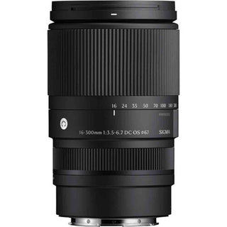 Top Side of the Sigma 16-300mm f/3.5-6.7 DC OS Contemporary Lens Canon RF