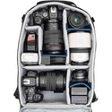 Camera Compartment Demonstration of the Think Tank Mirrorless Mover Backpack Campfire Orange