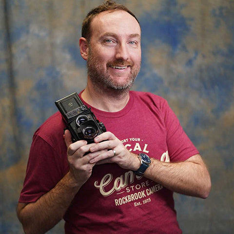 Mike Flowers with a Film Camera