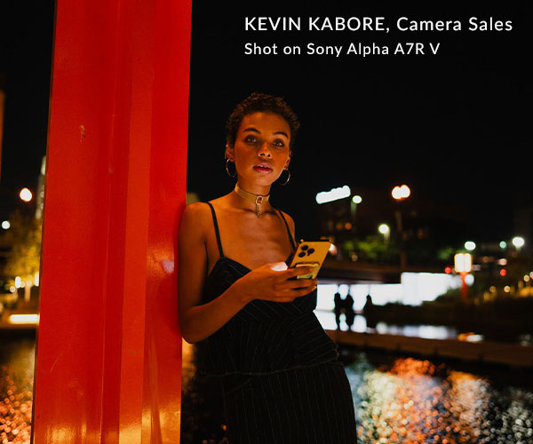 young woman in downtown Omaha Nebraska by Kevin Kabore